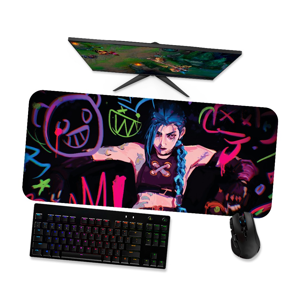 Mouse pad Jinx 2 - Arcane League of legends Mousepad Gamer 90x40 80x40 60x40 70x30 45x40