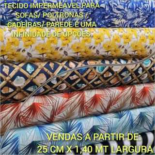 Tecido Impermeável Acquamene (PREÇO A PARTIR DE 25 CM X 1,40 MT LARGURA).Confecção de capas de almofada, estofados, sousplat, casa em geral.