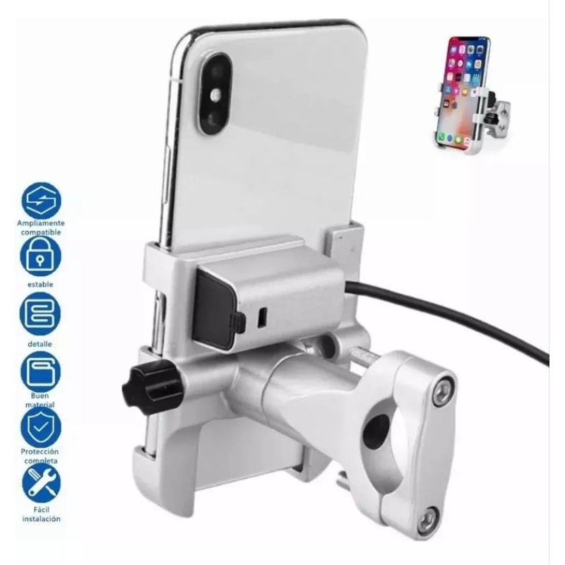 super suporte pra celular de ferro pra moto com carregador o top