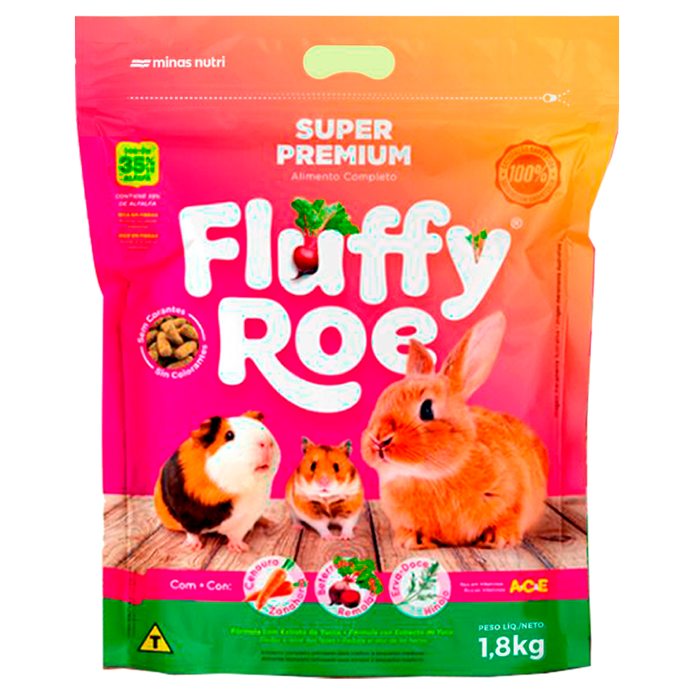 Ração Fluffy Roe - 1.8Kg Super Premium Minas Nutri