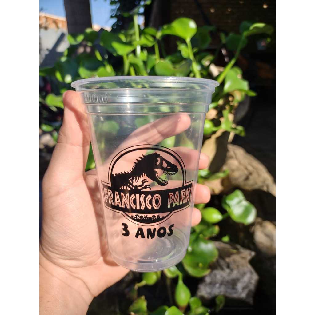 250 copos descartáveis 440 ml transparente PP personalizado em Oferta na Shopee