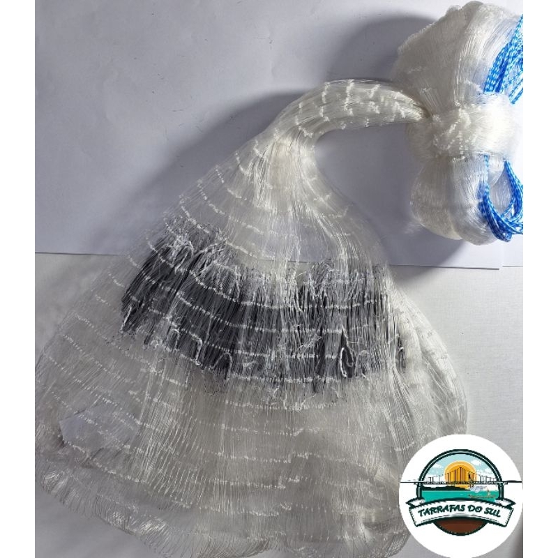 Tarrafa de Pesca Tilapia Carpa Cascudo Pacu Malha 3(6cm)Fio 0.50 Altura 3.90 30 Metros de roda