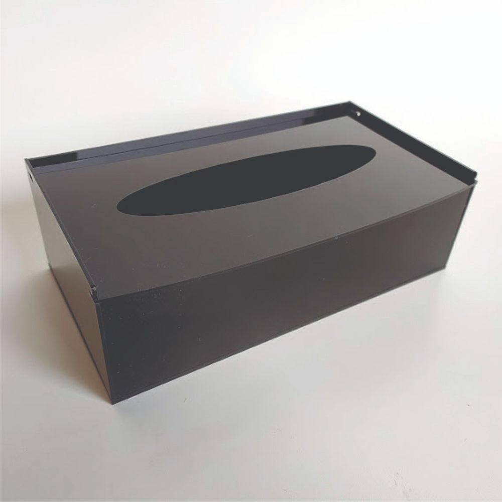Caixa Porta Lenços De Papel Ou Interfolha Acrilico PRETO
