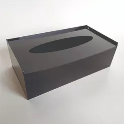 Caixa Porta Lenços De Papel Ou Interfolha Acrilico PRETO