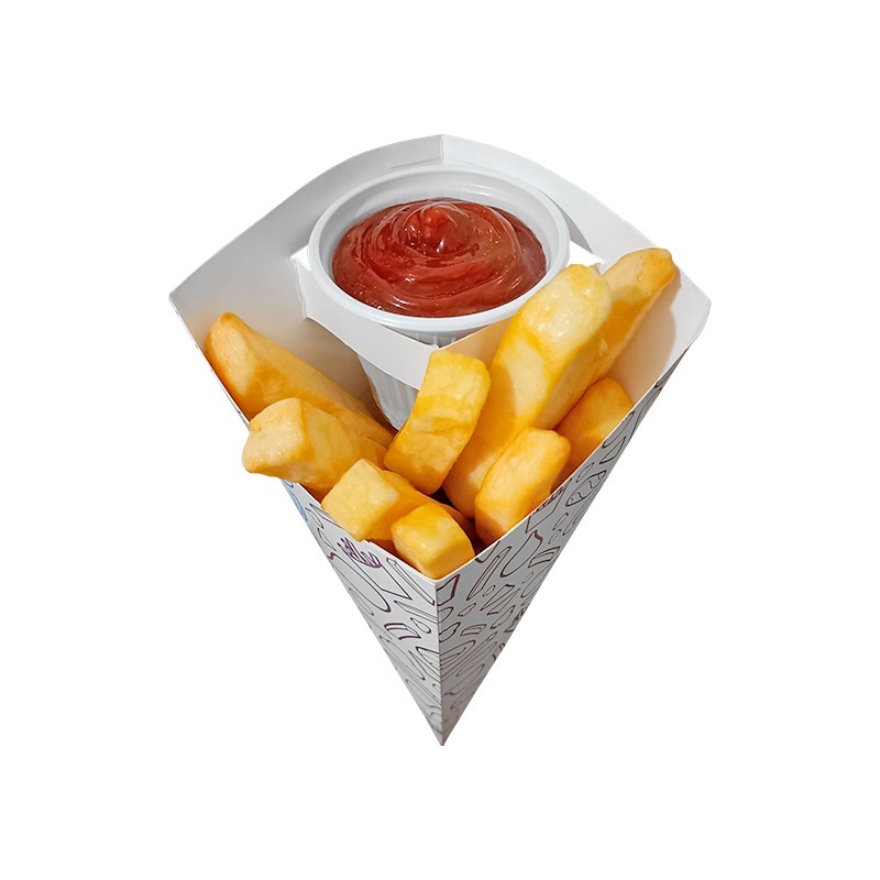 Embalagem Cone P Para Batata Frita e Porções (aprox. 120grs.) Pct./ 100 unidades