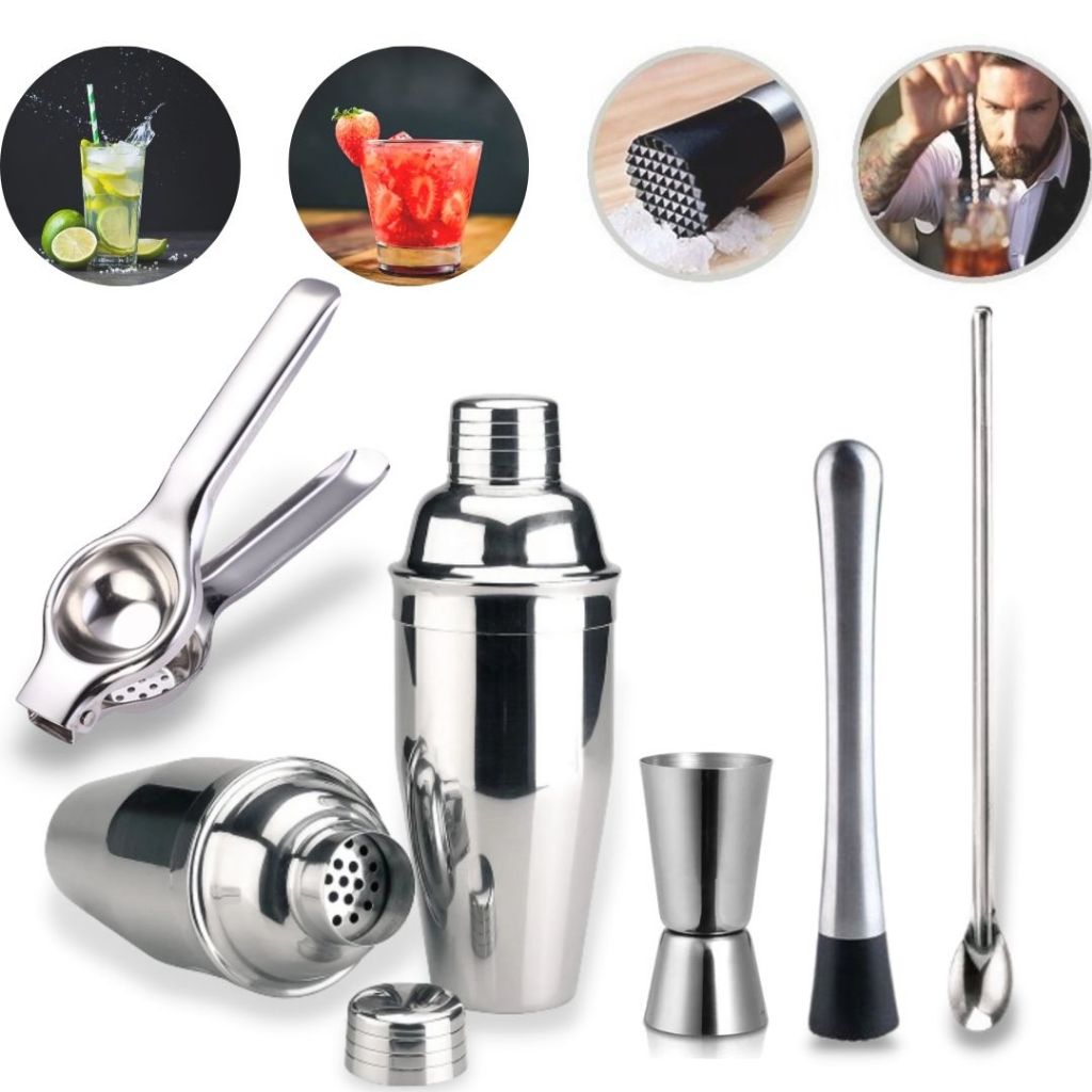 Kit Caipirinha Inox Completo Profissional 5pcs