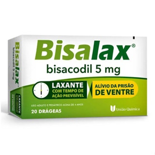 Bisalax Bisacodil 5mg 20 drágeas União Química