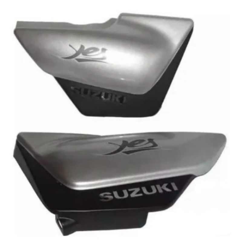 Carenagem Tampa Lateral Par Suzuki Yes 125 prata adesivada