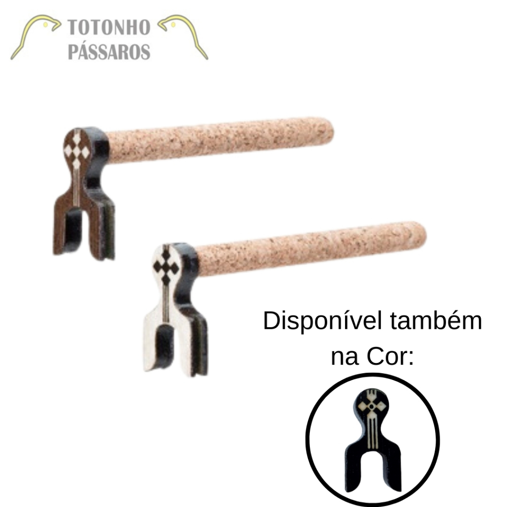 Poleiro Dorminhoco Reto 8mm Cortiça Marrom para Gaiola de Pássaros Malha Fina - Coleiro, Pintassilgo