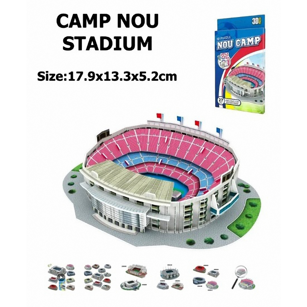 Maquete 3d Estádio Camp Nou Do Barcelona 27 Peças