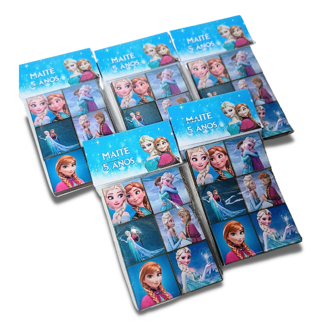 Kit Jogo da Memória Lembrancinha Frozen 10 Unidades