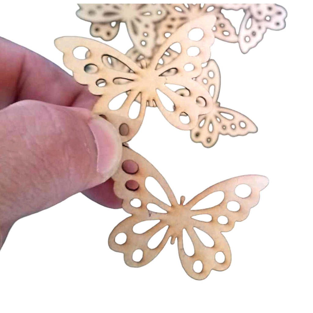 Kit 10 Borboletas em MDF Apliques mini Borboleta Quadro Decoração  fita dupla face aplique borboleta