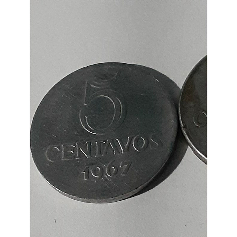 Moeda 1 centavo 2 centavos 5 centavos 1967 1969