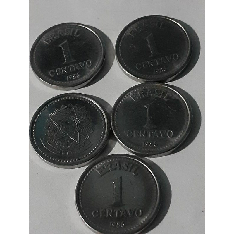 1 centavo 1986 Brasil aço Inoxidável Padrão monetário Cruzado