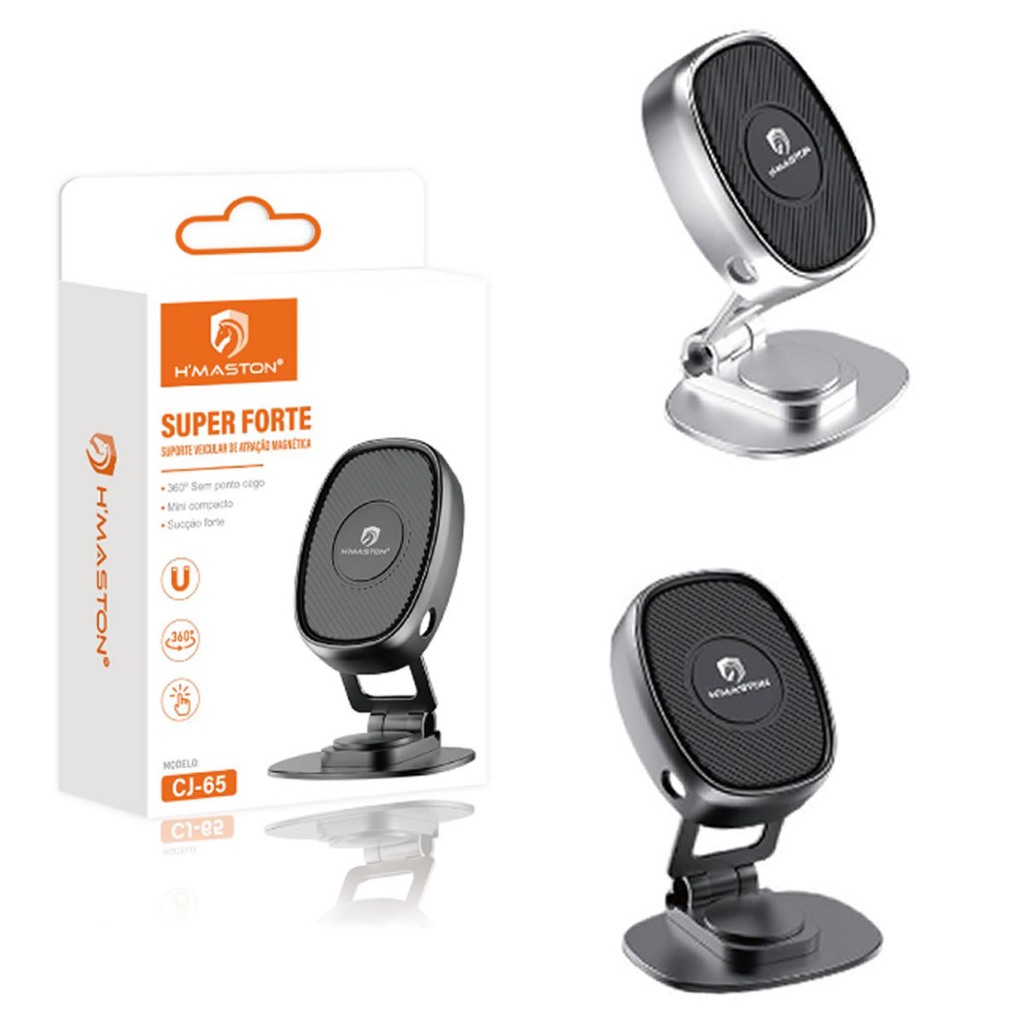 Suporte Celular Magnético Ajustável Aluminio 360° Hmaston CJ-65 Imã Veicular Compacto Automotivo Mesa Video Gps em Oferta na Shopee