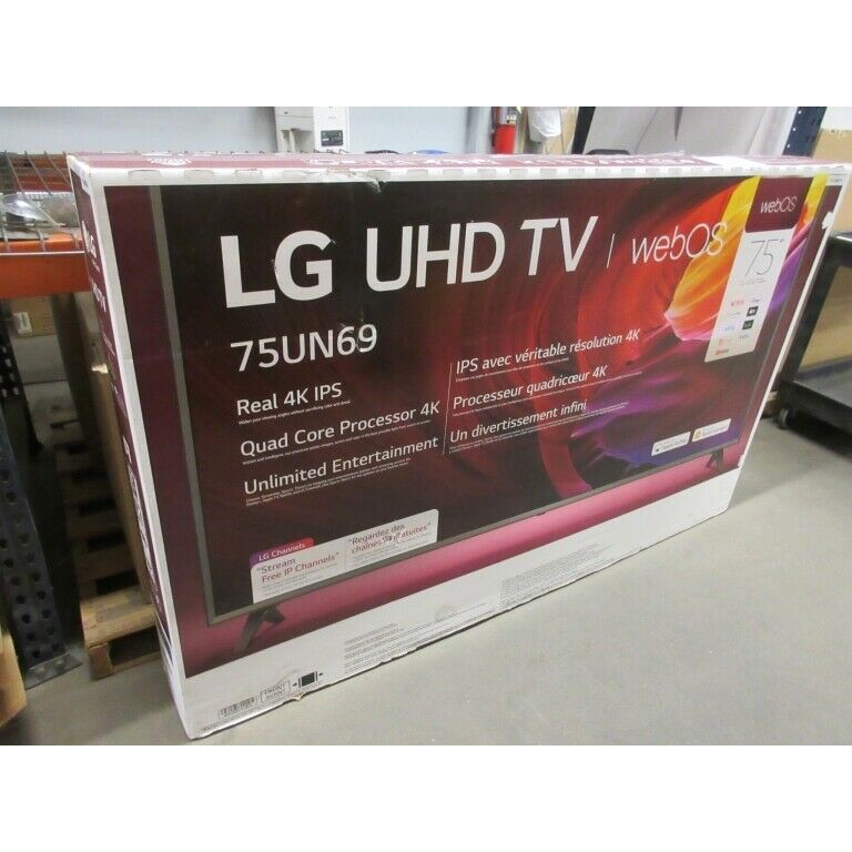 NOVIDADE ORIGINAL SELADA LG UHD 75UN69 75'' POLEGADAS SMART WEB OS TV COM ACESSÓRIOS COMPLETOS