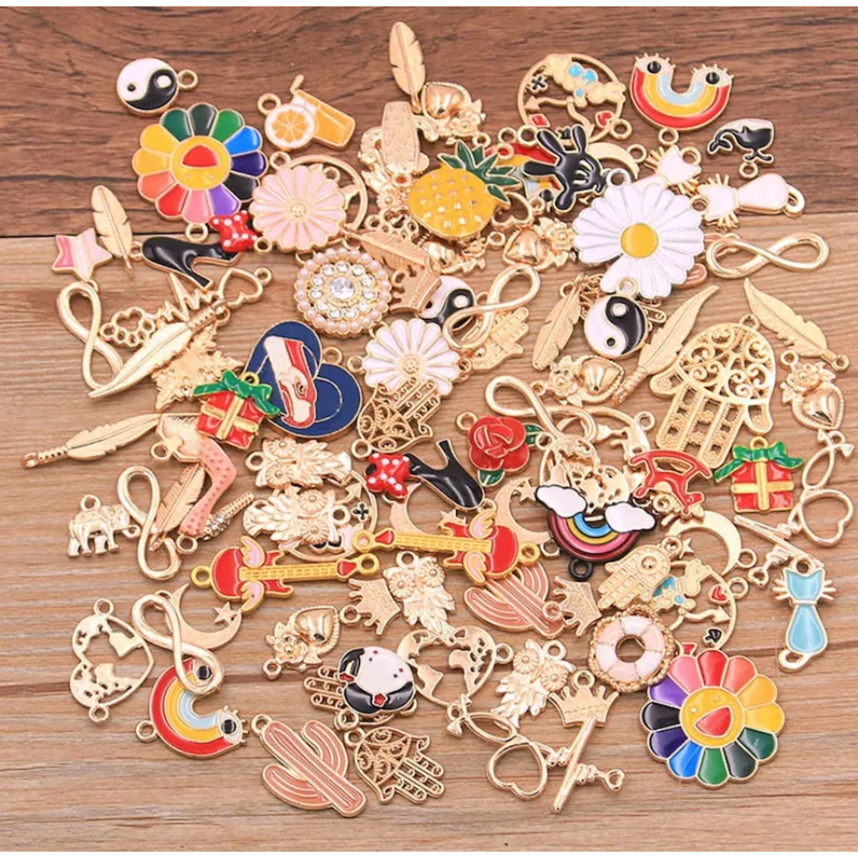 Pingente Montagem Bijuteria 20 Peças Artesanato Sortidos em Oferta na Shopee