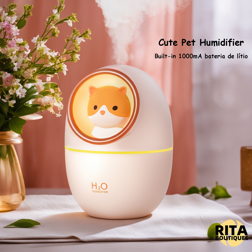 Recarregável Umidificador E Aromatizador De Ar Led Usb Portátil Sem Fio Escritório Difusor Ambiente