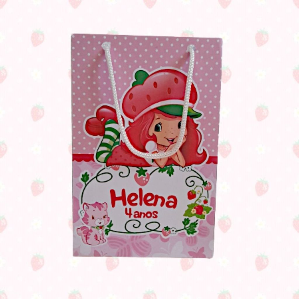 Sacolinhas Personalizadas Para Lembrancinha - Moranguinho - Caixinhas Personalizadas - Papelaria Personalizada