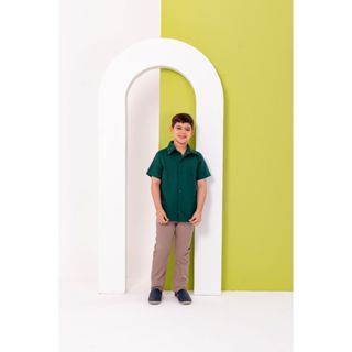 Camisa Manga Curta social infantil em Oferta na Shopee
