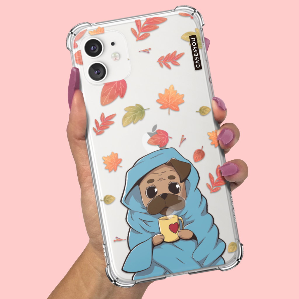 Capa Capinha de celular Personalizada Anti-impacto PUG Frio
