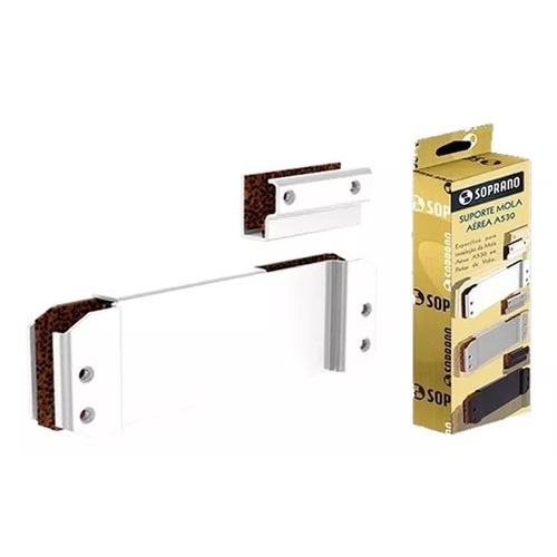Suporte Mola Aerea Branco Soprano A530 Em Porta De Vidro