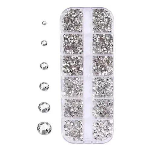 Strass Para Decoração De Unha Nail Arte Pedrinhas Prata em Oferta na Shopee