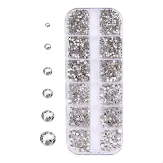 Strass Para Decoração De Unha Nail Arte Pedrinhas Prata em Oferta na Shopee