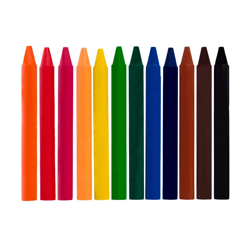 Giz de Cera LeoLeo 6 Cores ou 12 Cores Equipamentos de Artes Escolar Papelaria Diversão Desenhos Giz