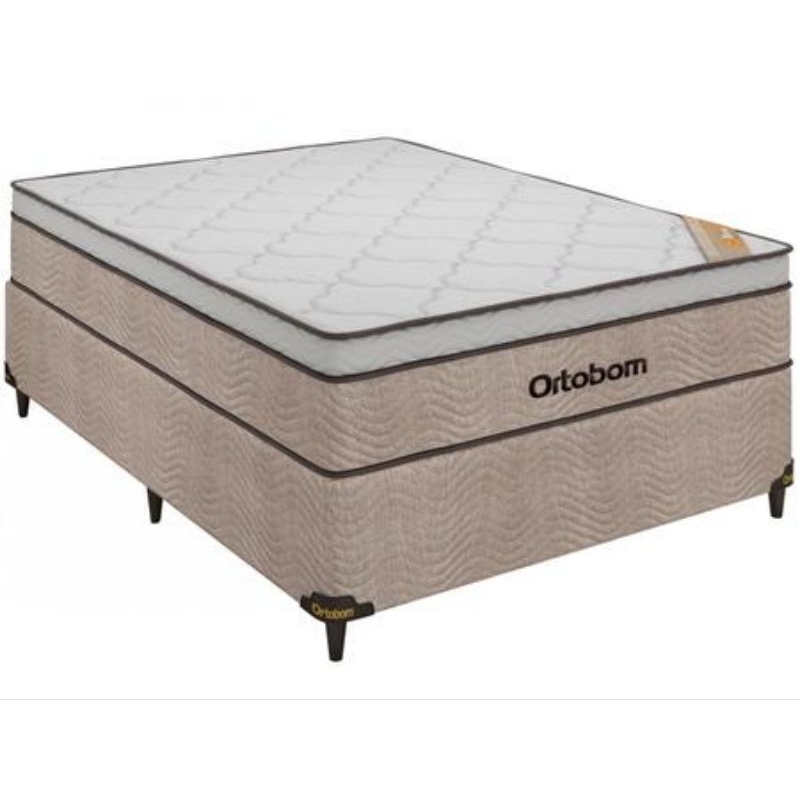 Cama Box Casal (Box + Colchão) Ortobom