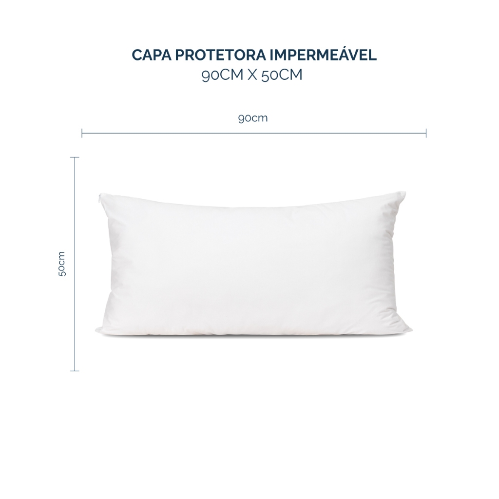 Capa para travesseiro Impermeável 90cm X 50cm protetor de travesseiro - 100% IMPERMEÁVEL