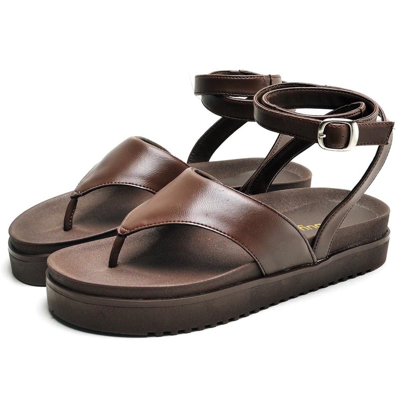 Sandalia Papete Dubuy Feminina Detalhes Em Tiras Flatform Preta Malu 2046FG · foto 2