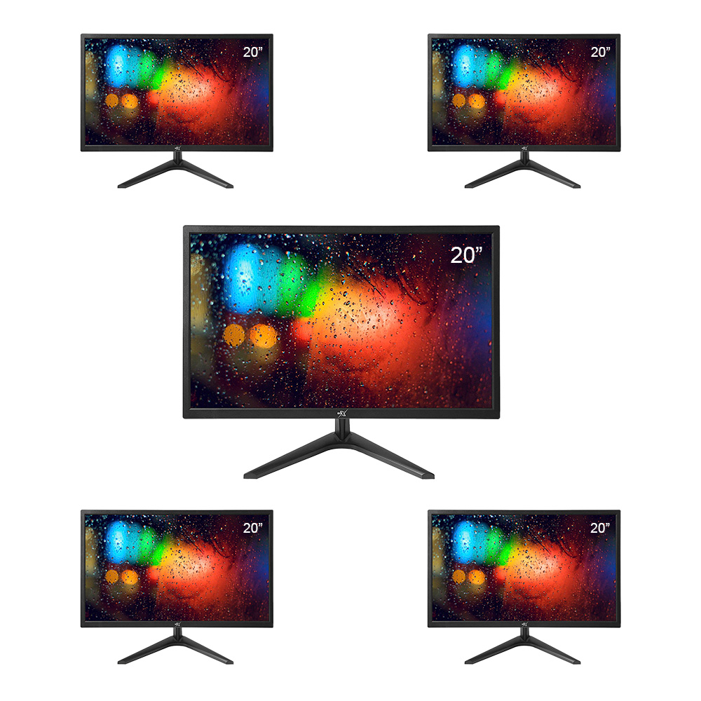 KIT 5 Monitores 20" LED 60hz HDMI VGA BRX