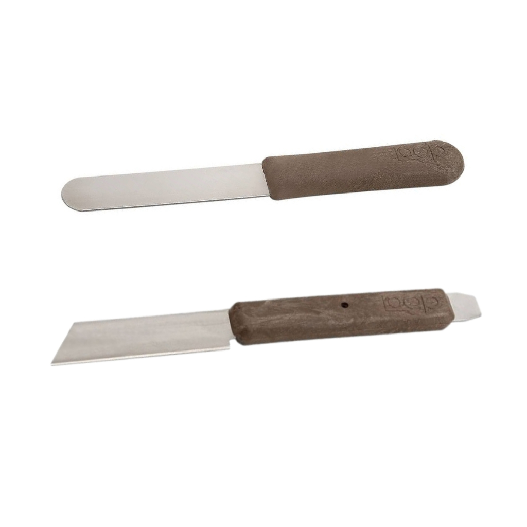 Espátula Inox Cabo Na Cor Madeira Estética OGP
