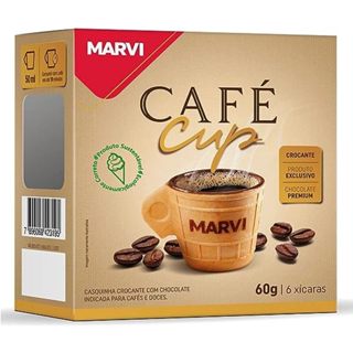 Café Cup Xícara Comestível Casquinha Marvi Caixa 06un