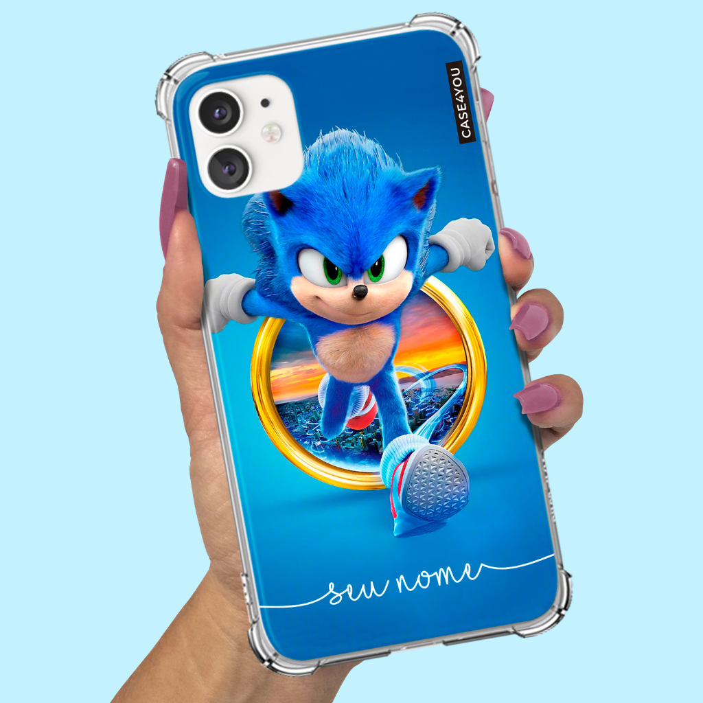 Capa Capinha Apple iPhone SE 7 8 X XS XR 11 12 13 14 15 16 17 AIR PRO MAX Anti-impacto Personalizada  Sonic 4 em Oferta na Shopee