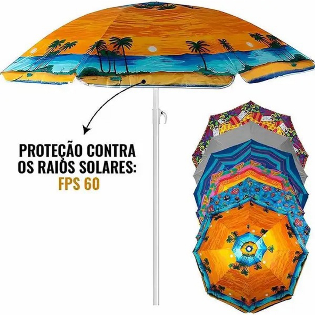 Guarda Sol Piscina Praia Verão Estampas Sortidas 1,80m em Oferta na Shopee