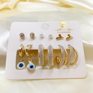 Conjunto Elegante Brinco Com Argola De Ouro Coração Borboleta Brincos De Pérola Para Mulheres Joias Acessórios