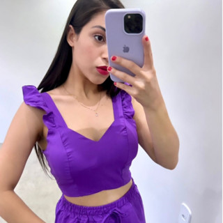 Cropped Top Costa elástico tendência moda