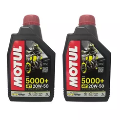 Kit 2 Motul 5000 4t 20w50 Óleos Hc-tech Semissintético 2 Litros
