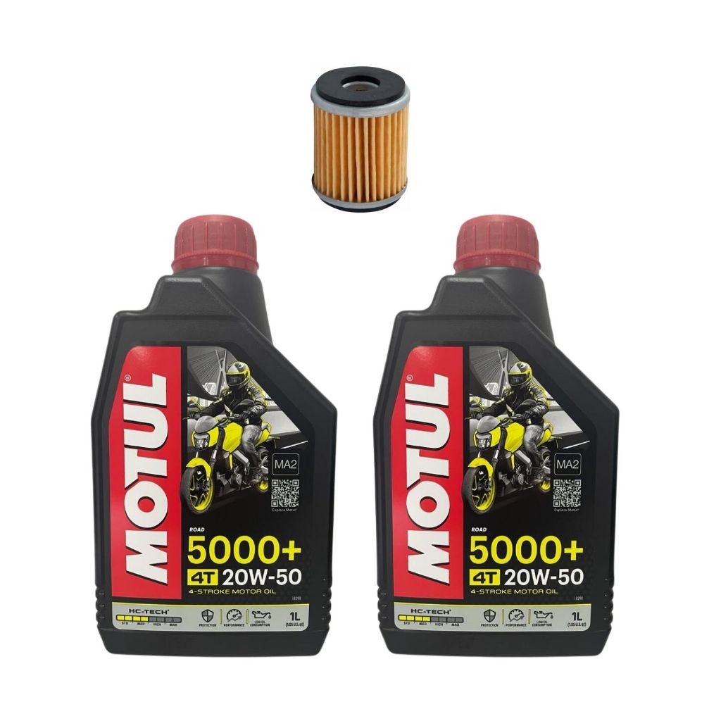 2 L Óleo Motul 5000 20w50 + Filtro Lander 250 Fazer 250