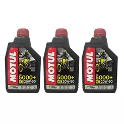 3 Unidades Óleo de Motor Motul 5000 10W40 4T Semissintético 1L