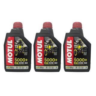 3 Unidades Óleo de Motor Motul 5000 10W40 4T Semissintético 1L em Oferta na Shopee
