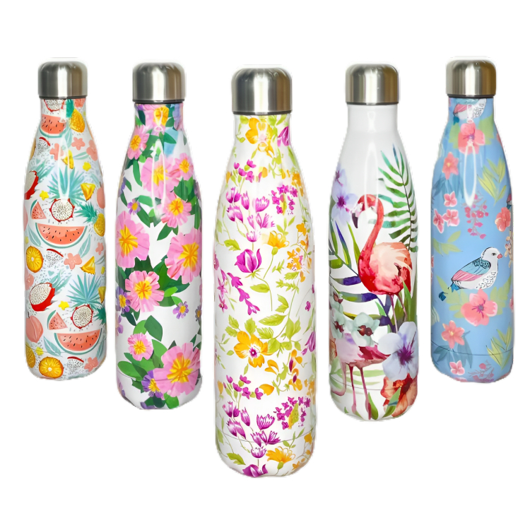 Garrafa Água Squeeze 500ml Térmica Inox Com Estampa Garrafa Térmica Inox em Oferta na Shopee