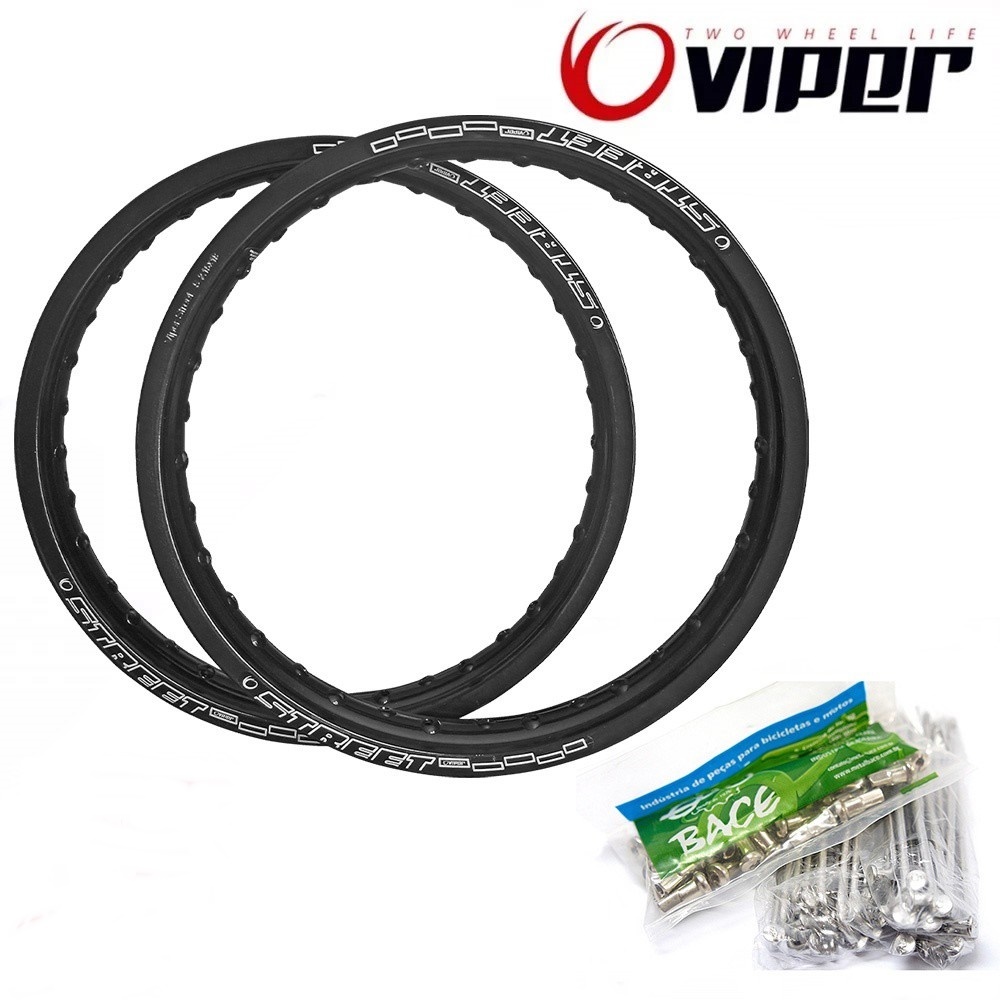 ARO VIPER  2.15X14 + 2.15X17 STREET PAR RAIOS 4MM INOX BACE POP