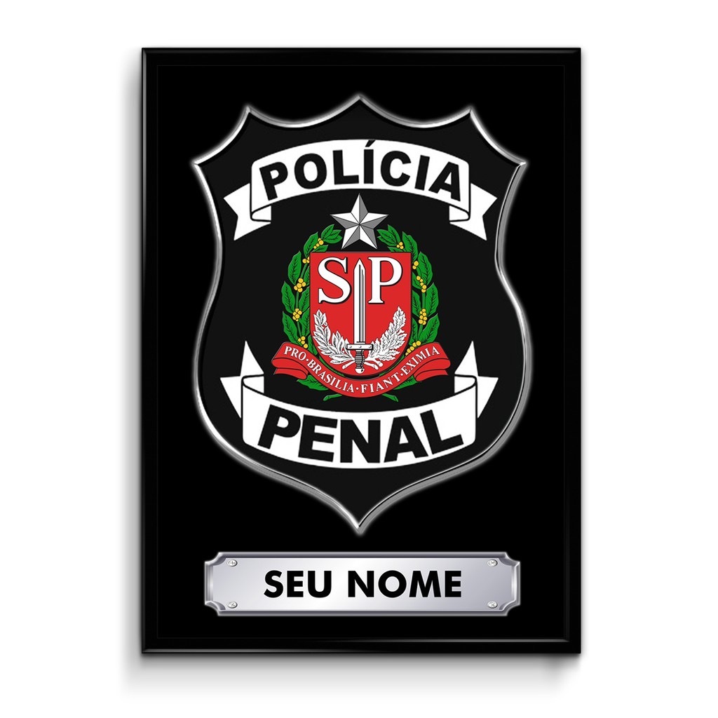 Quadro decorativo parede Policia Penal São Paulo personalizado