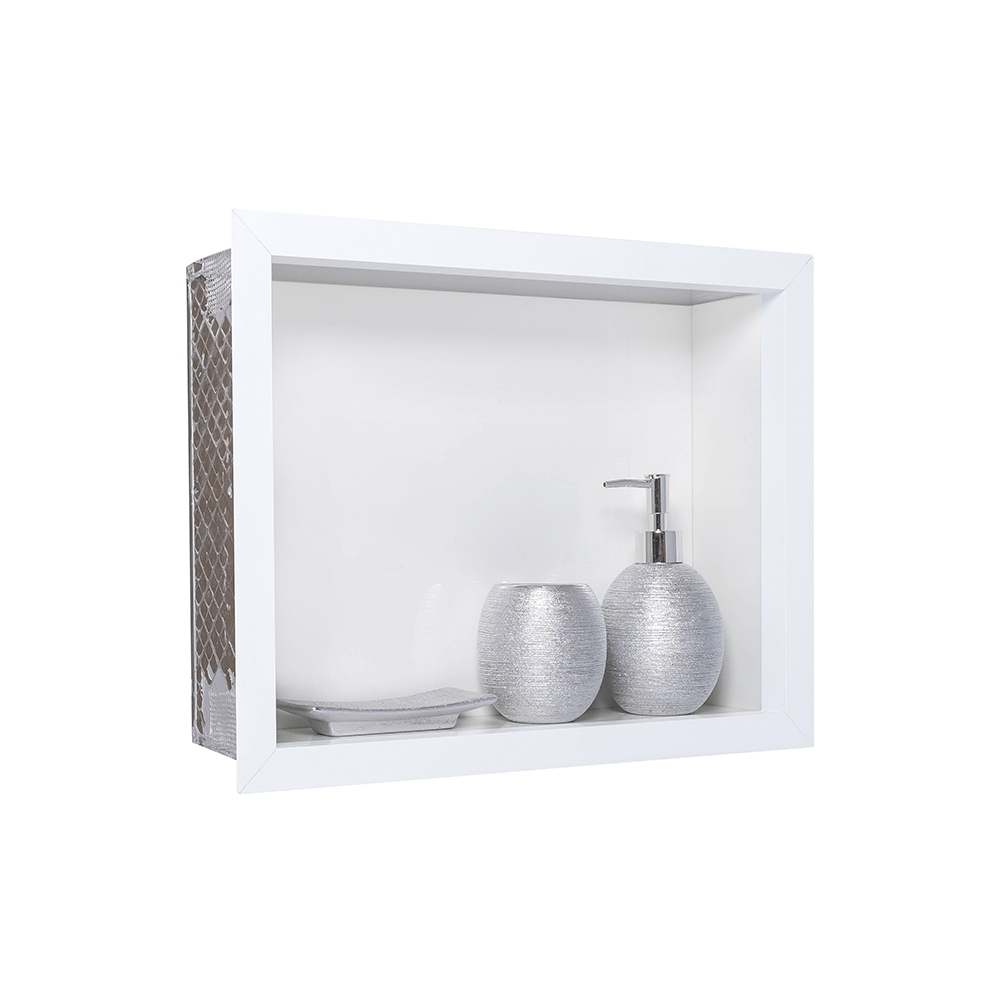 Nicho Banheiro em Porcelanato 30x40 branco em Oferta na Shopee