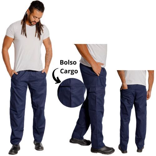 Calça Em Brim Para Pedreiros E Metalúrgicas Obras Cargo 37