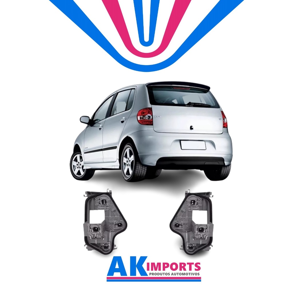 Par do Circuito Soquete Lanterna Traseira Volkswagen Fox/Crossfox Marca: Arteb  Ano: 2004 Até 2009  Cód:  0960651/0960652