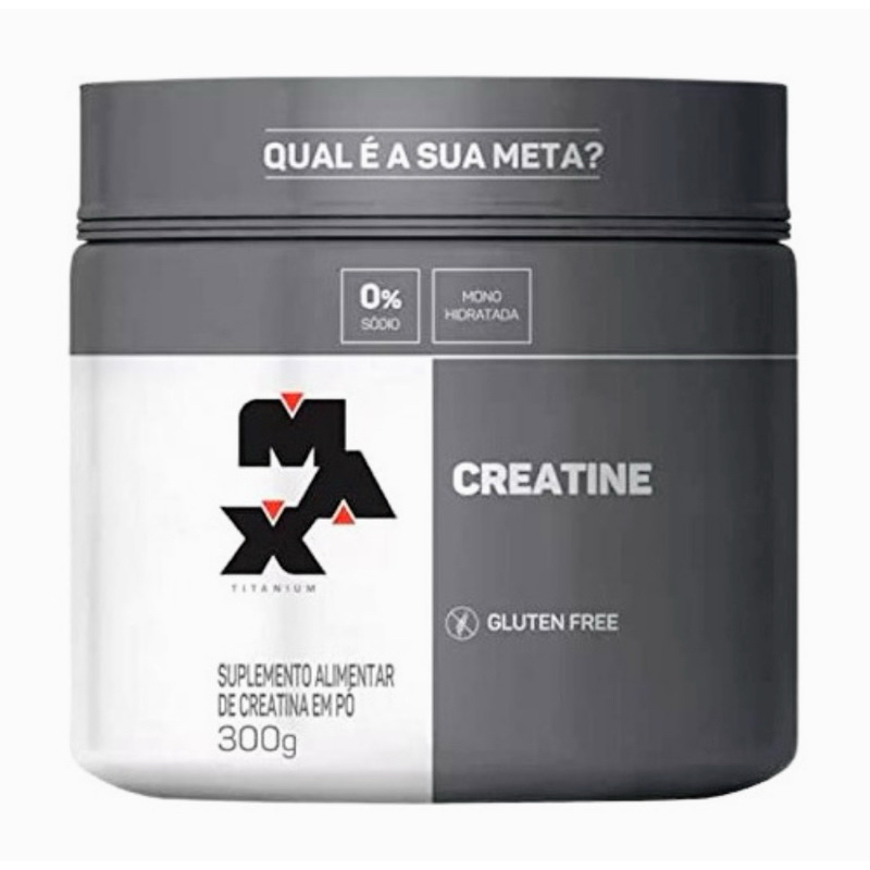 Suplemento em pó Max Titanium Creatina creatina monohidratada sabor without flavor em pote de 300g